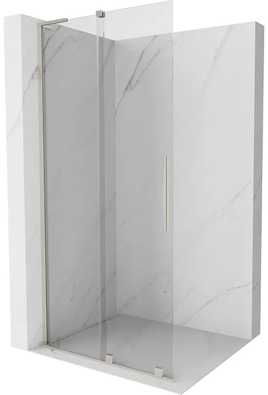 Mexen Velar L ścianka prysznicowa rozsuwana Walk-in 120 x 200 cm, transparent 8 mm, nikiel szczotkowany - 871-120-003-03-97