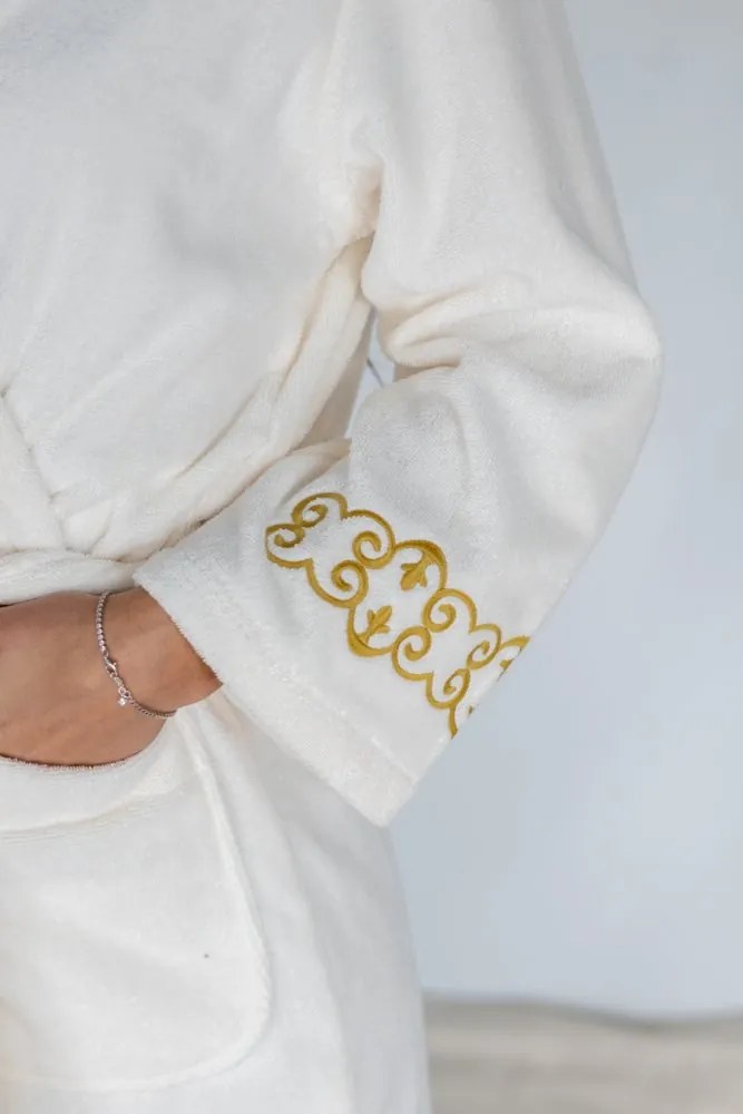 Unisex szlafrok MONDRIAN XL Śmietankowy