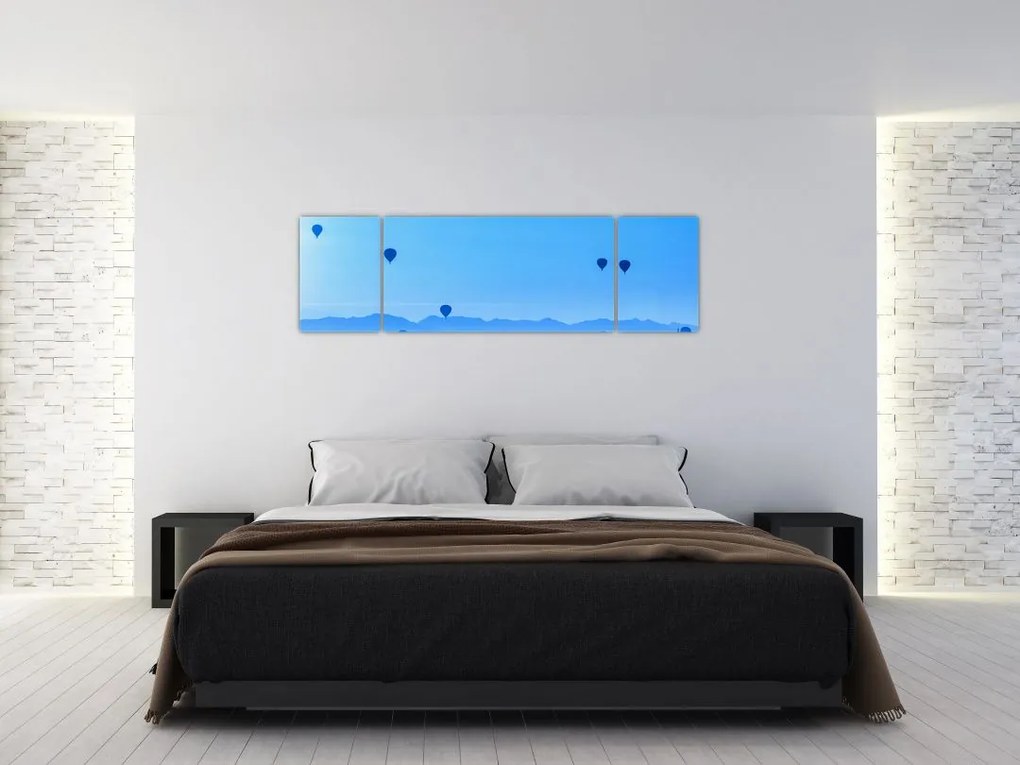 Obraz - Balony nad krajobrazem (170x50 cm)