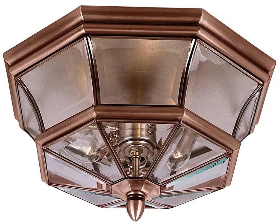 Quoizel QZ-NEWBURY-F-AC - Zewnętrzna lampa sufitowa NEWBURY 3xE14/60W/230V IP44