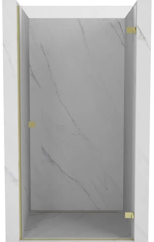 Mexen Lunar-B drzwi prysznicowe uchylne prawe 75 cm, transparent, złote - 832-075-000-50-00-P