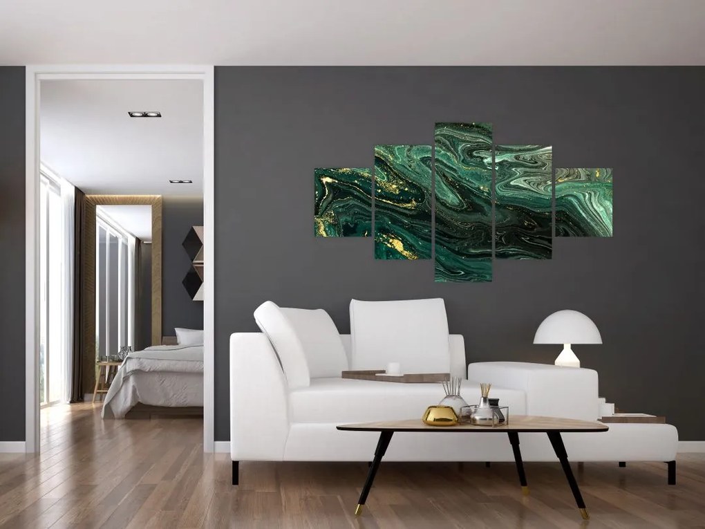 Obraz - Zielony marmur (125x70 cm)