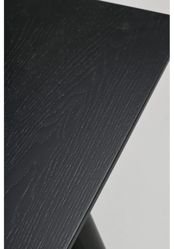 Czarny stół do jadalni Rowico Lotta, 180x90 cm