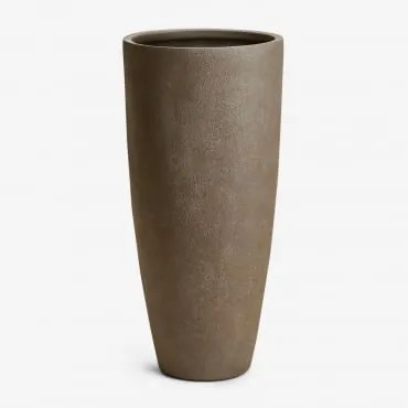 Donica Zewnętrzna Z Cementu Paige Ciemnobrązowy & Ø35 Cm - ↑80 Cm - Sklum