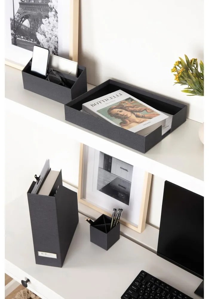 Kartonowe organizery zestaw 4 szt. Hugo Canvas Paper Laminate – Bigso