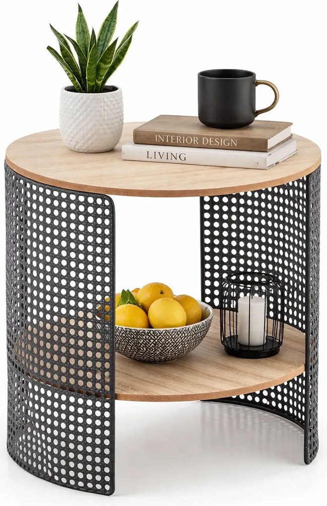 Nowoczesny okrągły kawowy stolik P2-G71