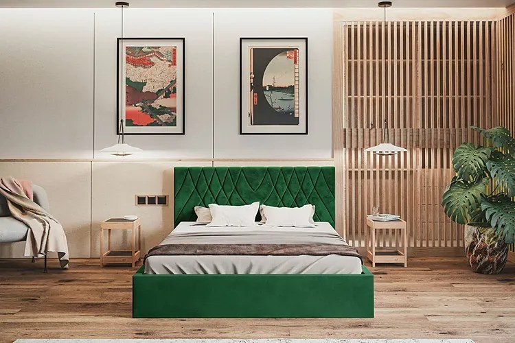 Tapicerowane łóżko 140x200 F8-B27