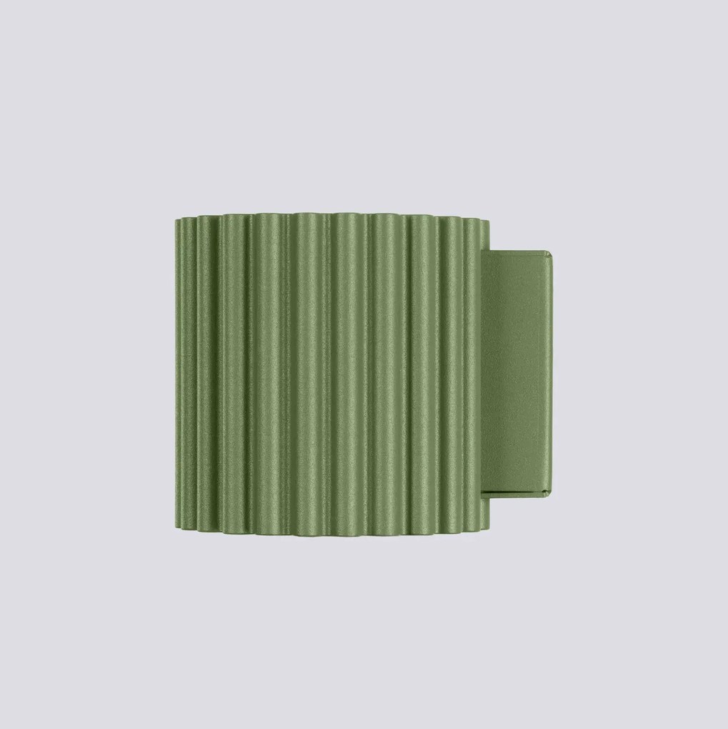 Kinkiet AURA zielony oliwkowy G9 ryflowany SOLLUX  LIGHTING