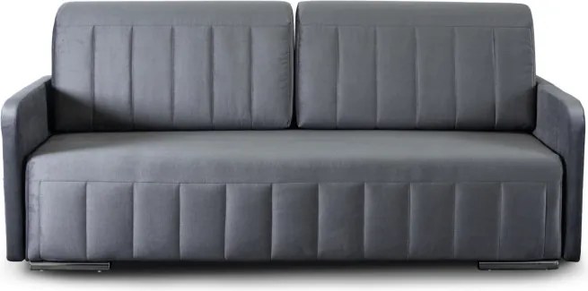 Sofa Rozkładana z Funkcją Spania LUMO Dwuosobowa Szara Nowoczesna do Salonu