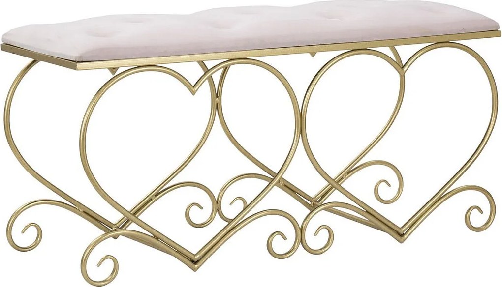 Ławka Serce Różowe Cm 105X37,5X51,5