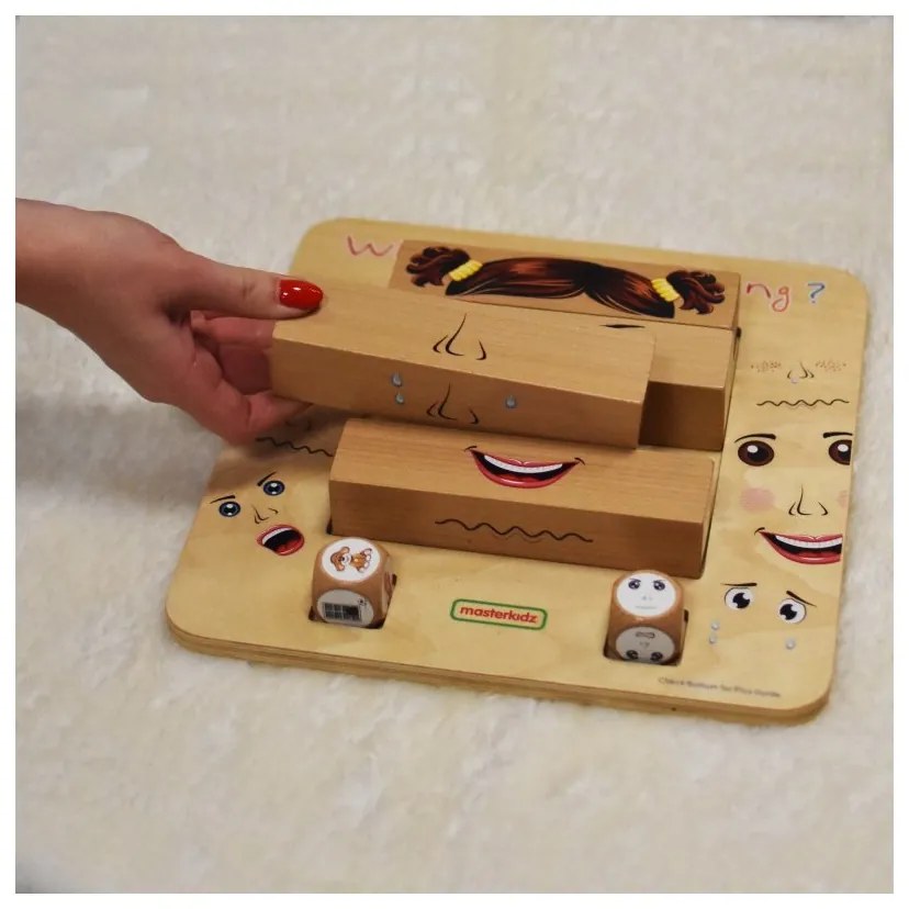 Masterkidz nauka emocji gra drewniana montessori