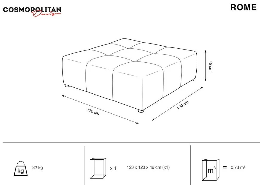 Żółty moduł sofy Rome – Cosmopolitan Design