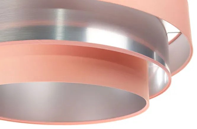 Różowo-srebrna okrągła lampa wisząca nad stół - S458 C8-F91