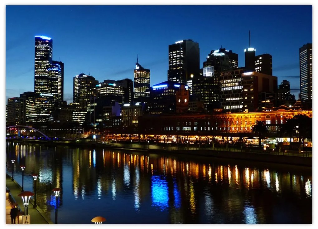 Obraz nocy w Melbourne (70x50 cm)