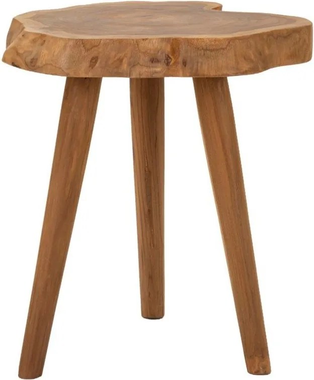 Stołek z litego drewna tekowego w naturalnym kolorze Budut – Mauro Ferretti