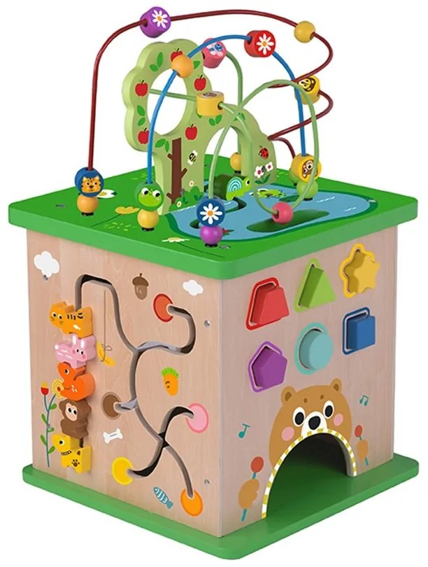 Tooky toy kostka edukacyjna sorter labirynt przeplatanka zwierzątka