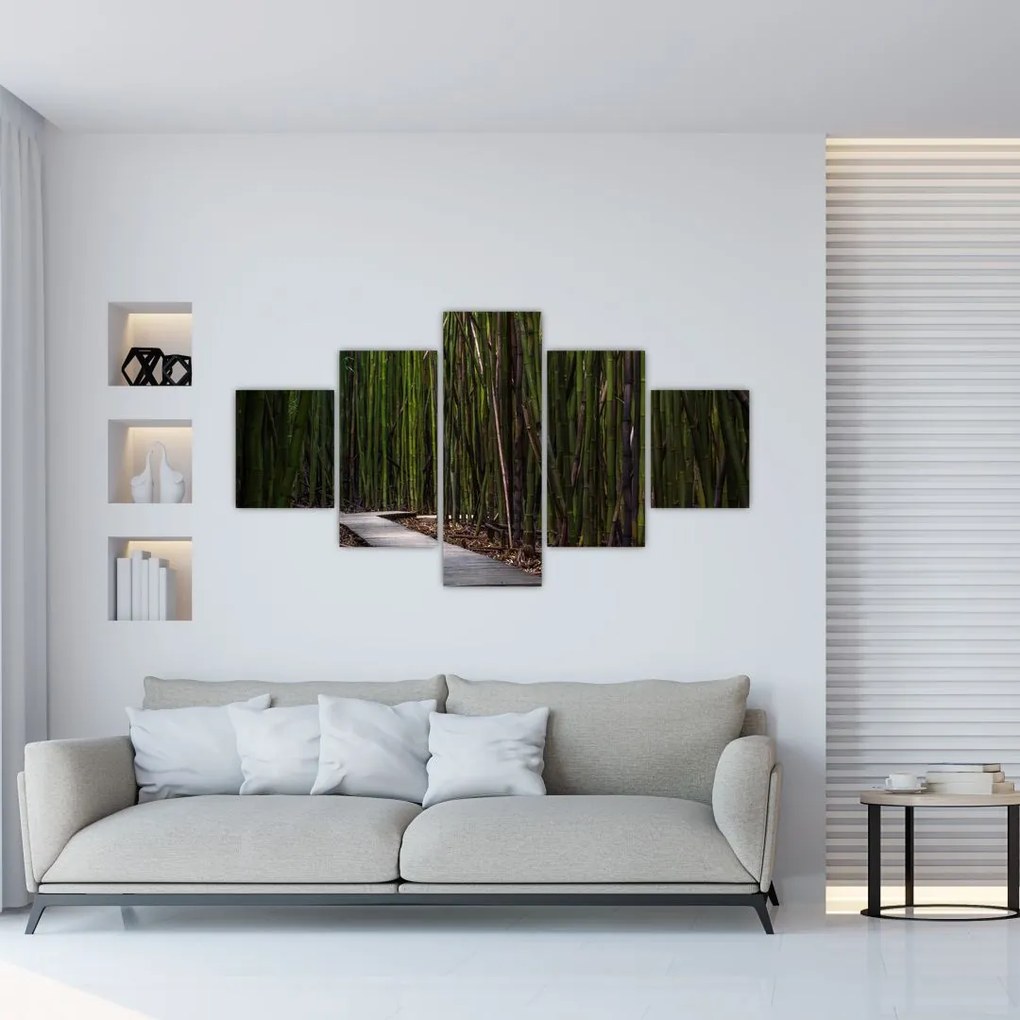 Obraz - Wśród bambusów (125x70 cm)