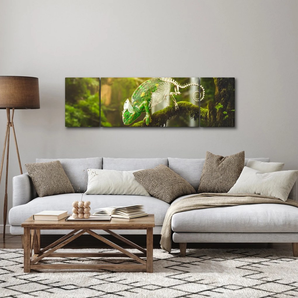 Obraz kameleona (170x50 cm)