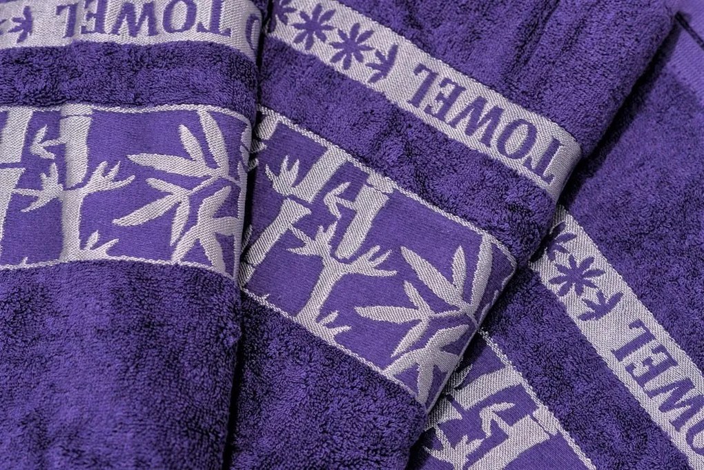 2x Ręcznik bambusowy BAMBOO fioletowy