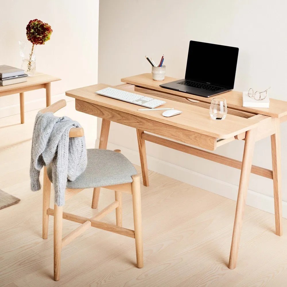 Biurko z blatem z drewna dębowego 110x55.5 cm Home – Hammel Furniture