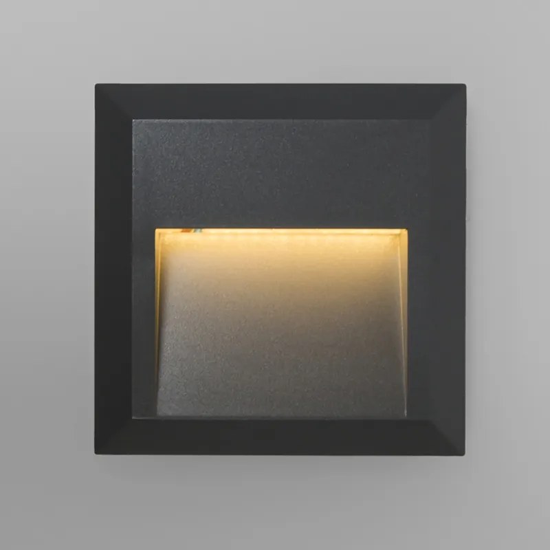 Zestaw 2 Nowoczesnych lamp ściennych ciemnoszarych w tym LED - Gem 2 Nowoczesny Oswietlenie wewnetrzne