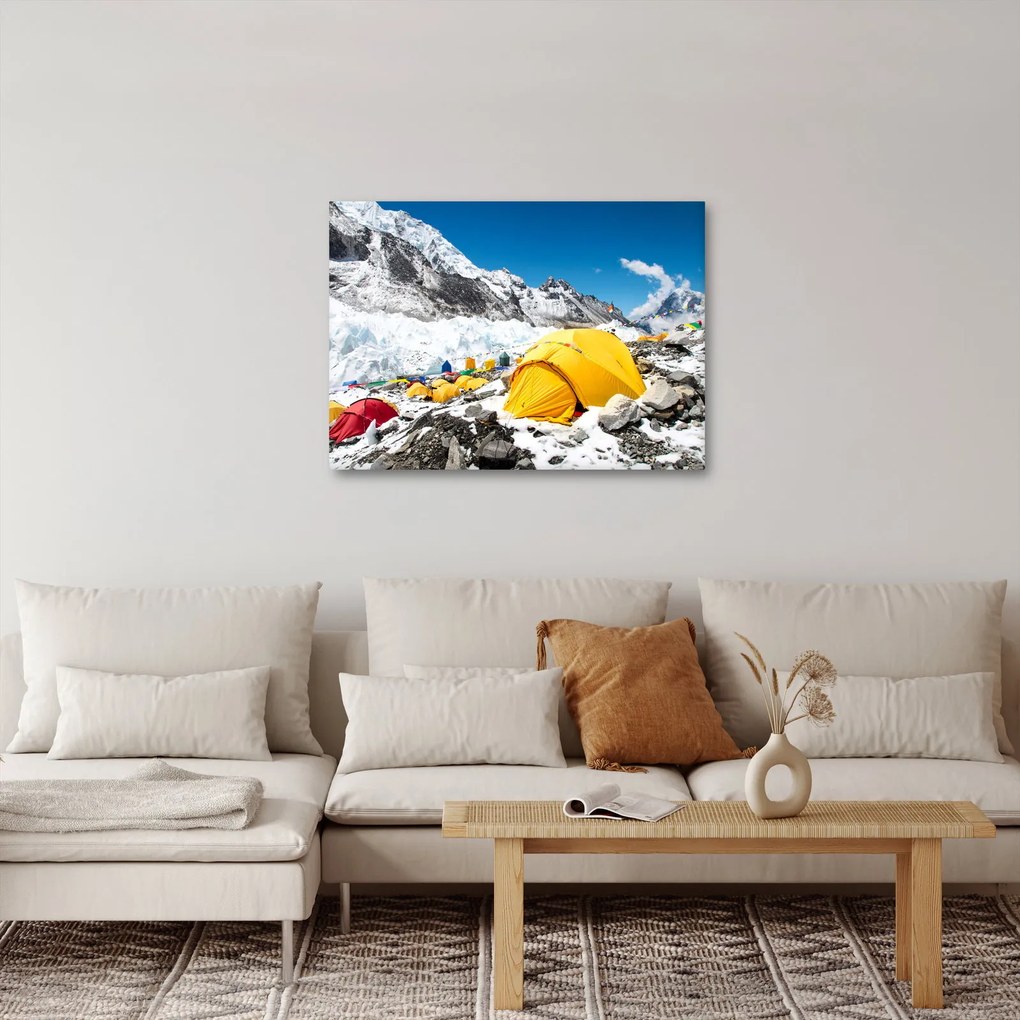 Obraz - Kemping w górach (70x50 cm)