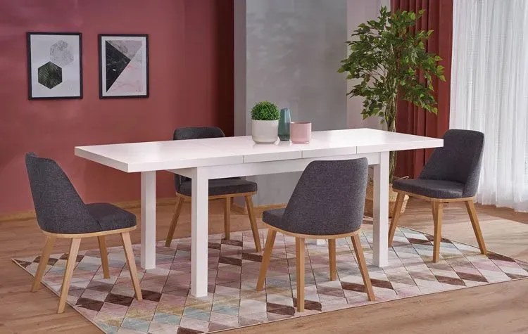 Minimalistyczny biały rozkładany stół - Saofo 2X