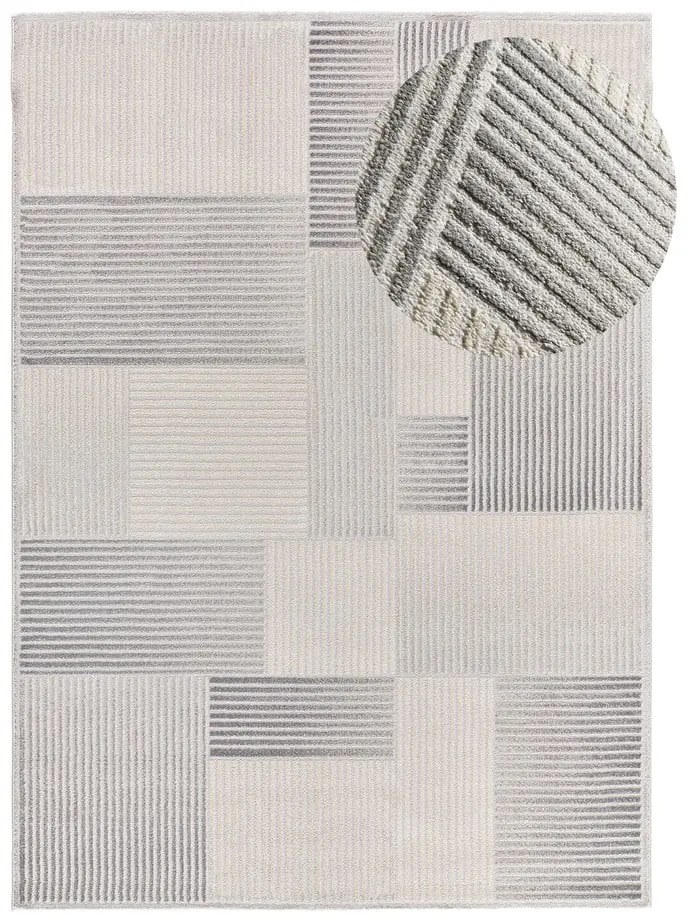 Jasnoszaro-kremowy dywan 133x190 cm Baresa – Universal