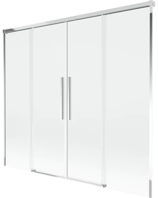 Mexen Rox parawan nawannowy 2-skrzydłowy rozsuwany 170 x 150 cm, transparent, chrom - 8C9-170-002-01-00