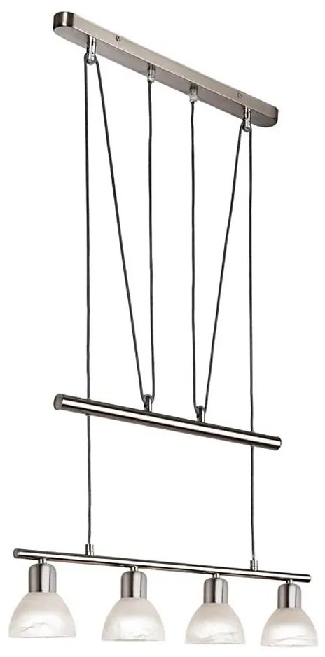 LED Żyrandol na lince DAYTONA 4xE14/5W/230V 3000K chrom błyszczący