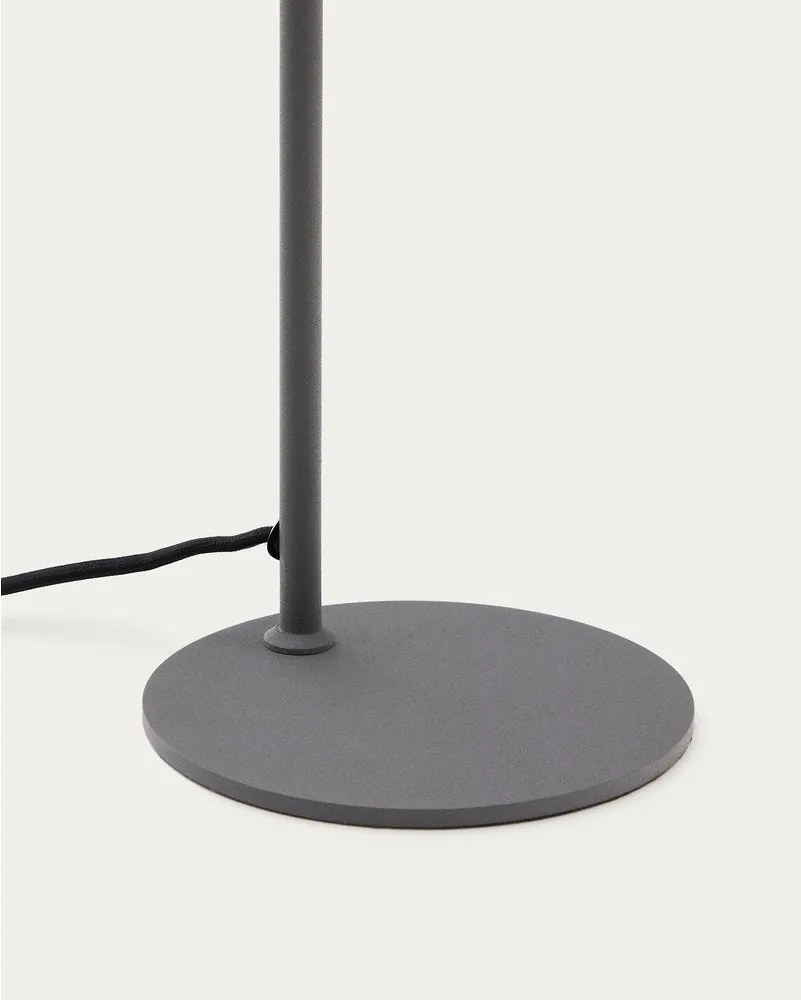 Czarna metalowa lampa stołowa (wysokość 49 cm) Manie – Kave Home