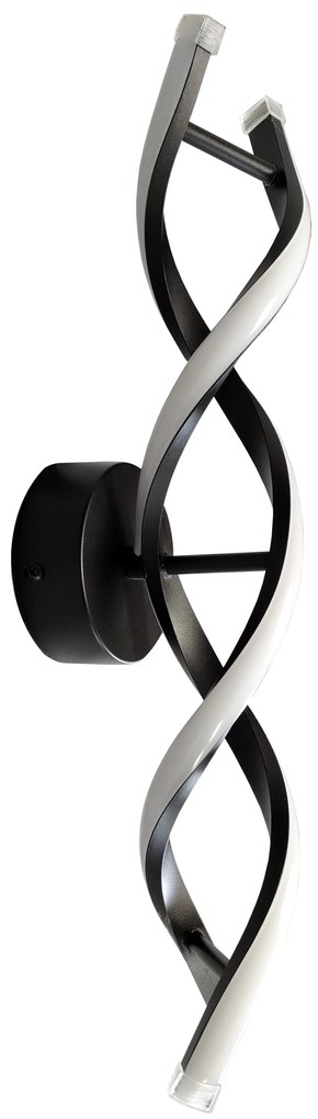 Kinkiet lampa wisząca LED spirala metalowa AT80-2KL-Black