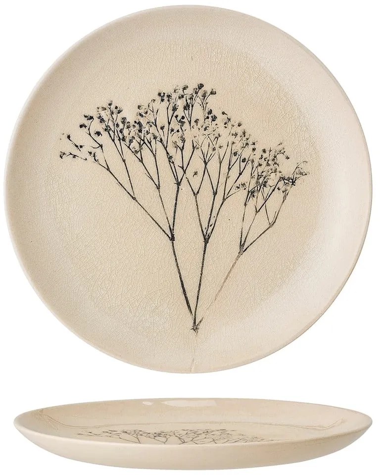 Brązowy kamionkowy talerz deserowy ø 22 cm Bea – Bloomingville
