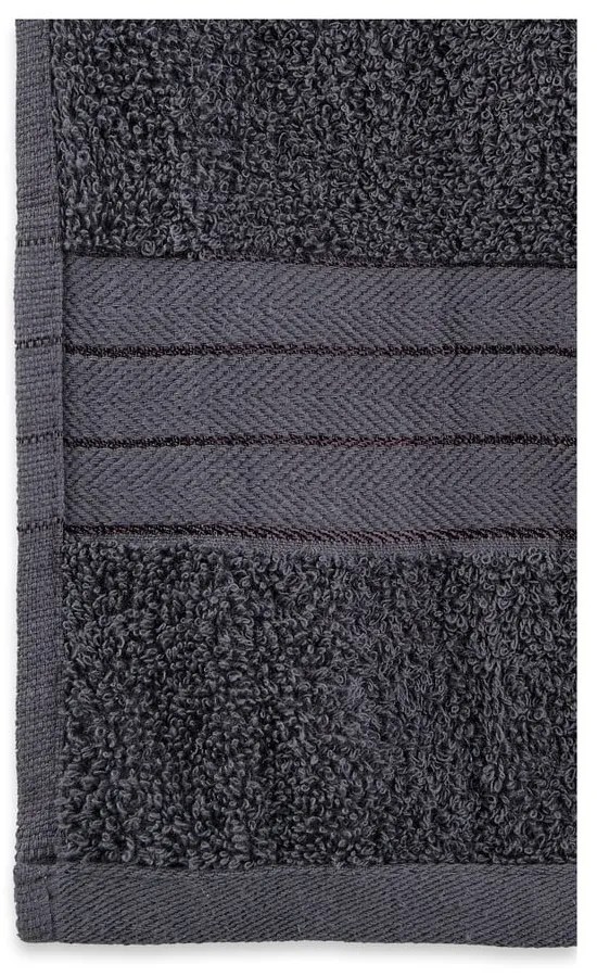 Antracytowe bawełniane ręczniki frotte zestaw 4 szt. 50x100 cm – Good Morning