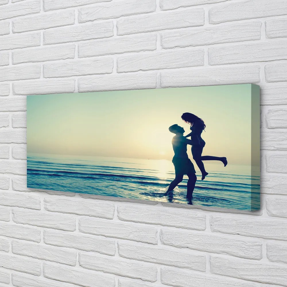 Fotoobraz na płótnie Ludzie nad Morzem