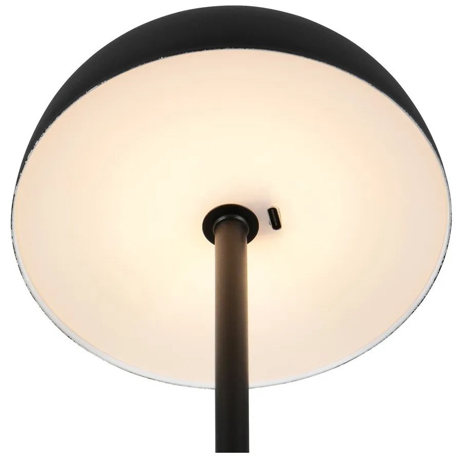 Lampa stołowa LED w kolorze matowej czerni z metalowym kloszem (wysokość 21 cm) Munoz – Reality