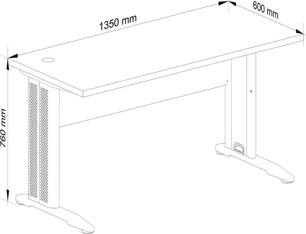 Biurko komputerowe proste do biura D4-B45