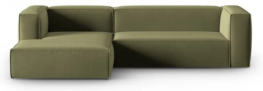 Zielony aksamitny narożnik Mackay – Cosmopolitan Design
