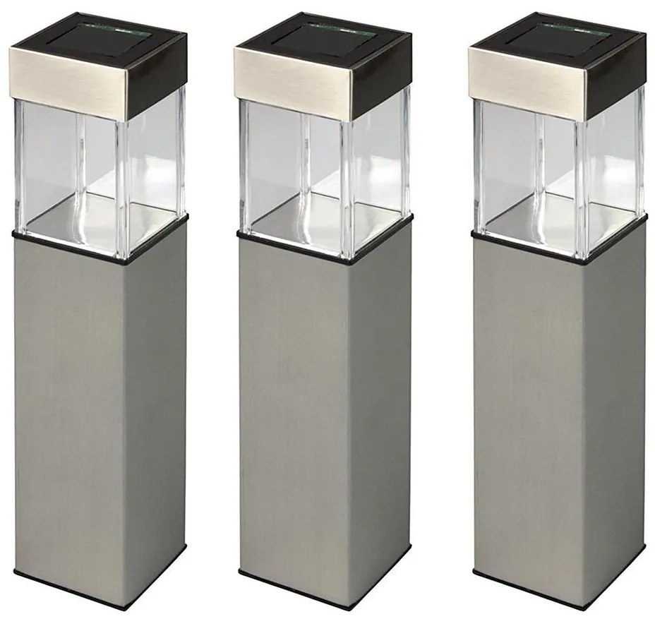 Grundig 90048 - Zestaw 3x lampy solarne LED 5,5x28cm, 1xAAA 600 mAh