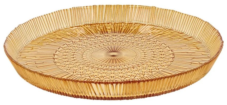 Pomarańczowy szklany półmisek ø 30 cm Kusintha – Bitz