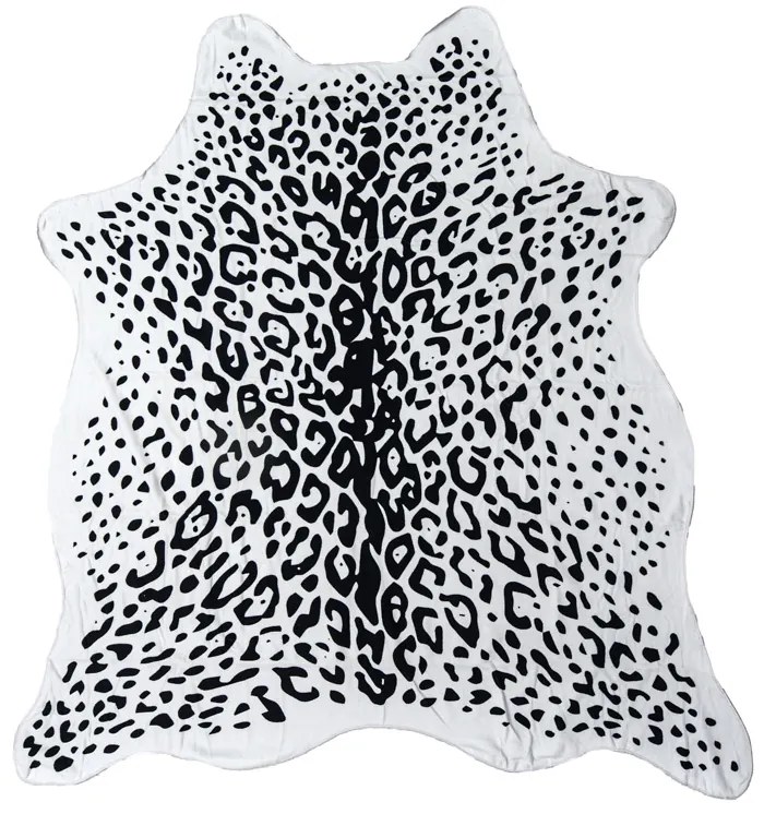 Ręcznik kąpielowy LEOPARD, czarno-biały