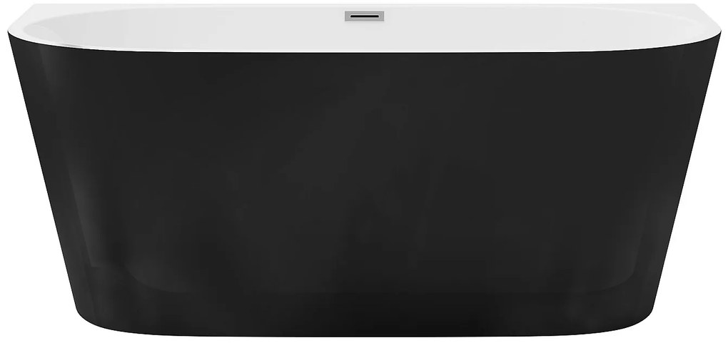 Wanna półwolnostojąca - 175L - 130 x 71,5 x 58 cm - Czarny - Akryl - DIVINA