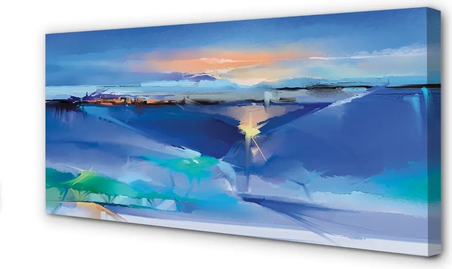 Obraz na płótnie Chmury nad Drzewami