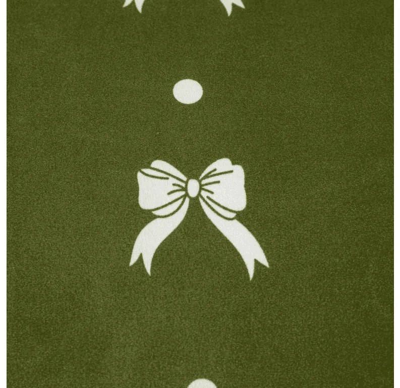 PrzytulneMieszkanie.pl PrzytulneMieszkanie.pl Flanelowa pościel z mikrofibry WHITE BOW zielona Rozmiar pościeli: 70 x 90 cm | 140 x 200 cm
