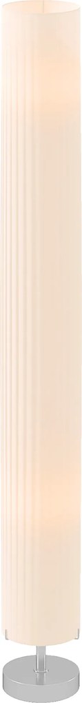 HOMCOM Lampa stojąca do salonu z abażurem z poliestru, 2 x E27 oprawka do sypialni 14 x 14 x 120 cm | Aosom PL