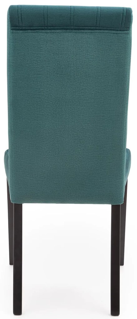 Krzesło drewniane tapicerowane DIEGO 2 czarny velvet pikowany Pasy - MONOLITH 37 (ciemny zielony)