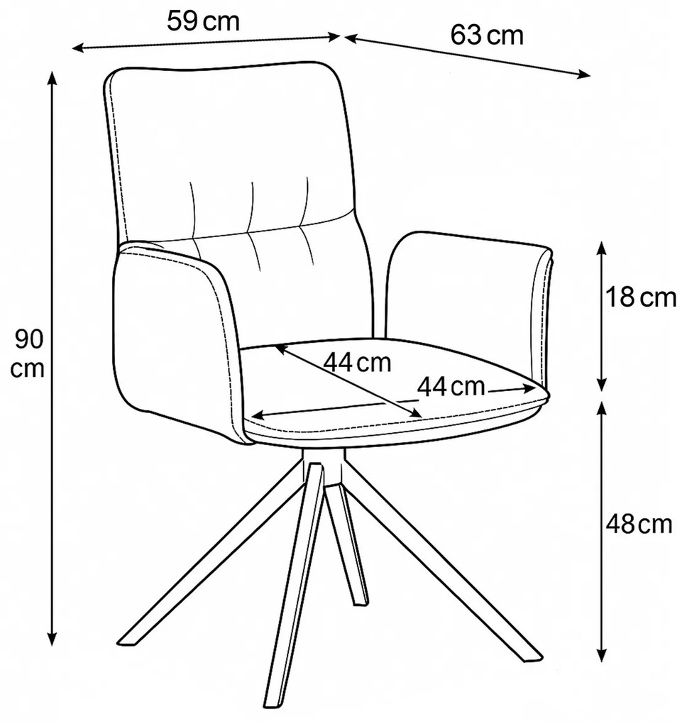 Zestaw krzeseł do jadalni DCH-D1328 GREY2, 2 szt.