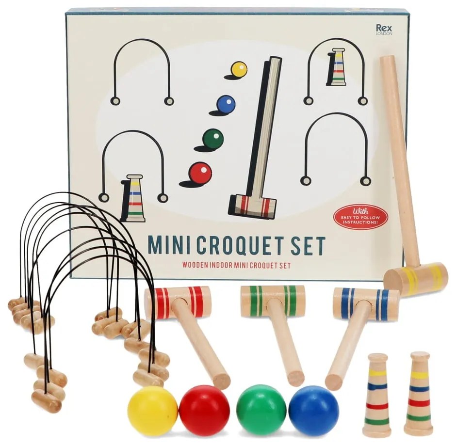 Krykiet stołowy Mini Croquet Set – Rex London