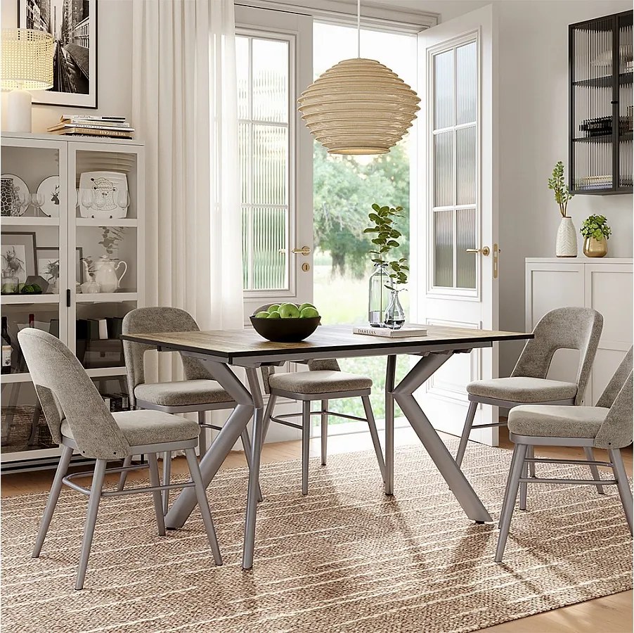 Stół do jadalni rustykalny dąb/szary 140x90x76 trill