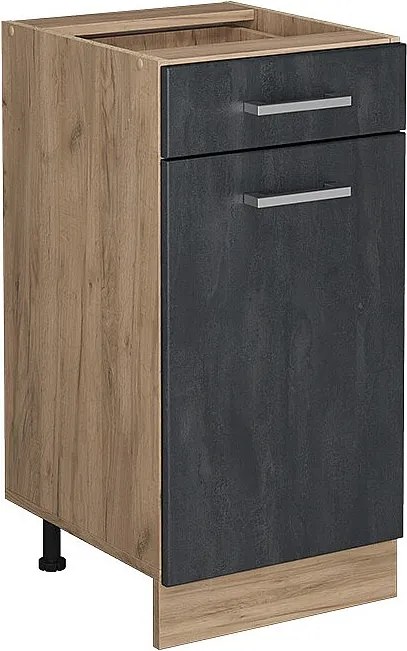 Szafka dolna do kuchni czarny beton 40x46x81.6 r-line